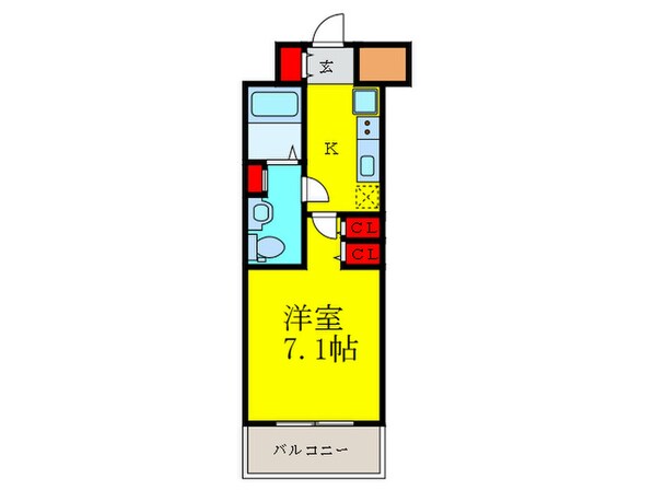 ベルフェリーク江坂の物件間取画像